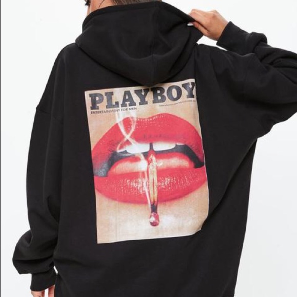 Missguided playboy hoodie dress